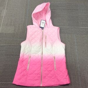 crown & ivy Pink Quilted Vest